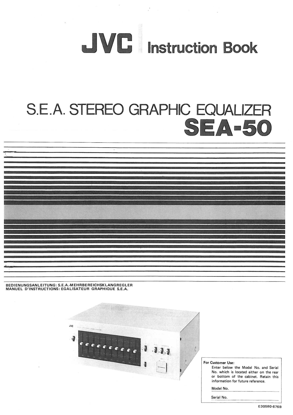 Jvc SE-A50 Owners Manual