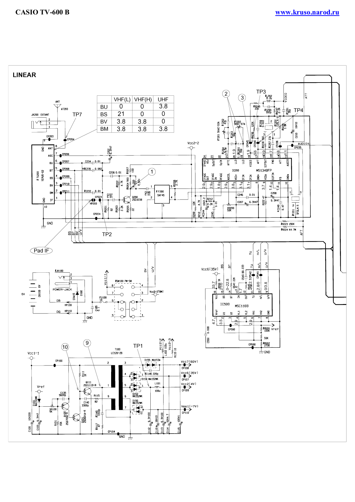 CASIO 600b Service Manual