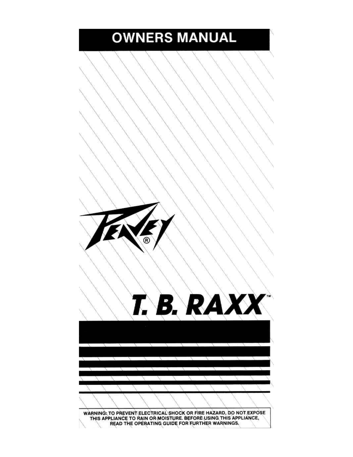 Peavey T.B. RAXX User Manual