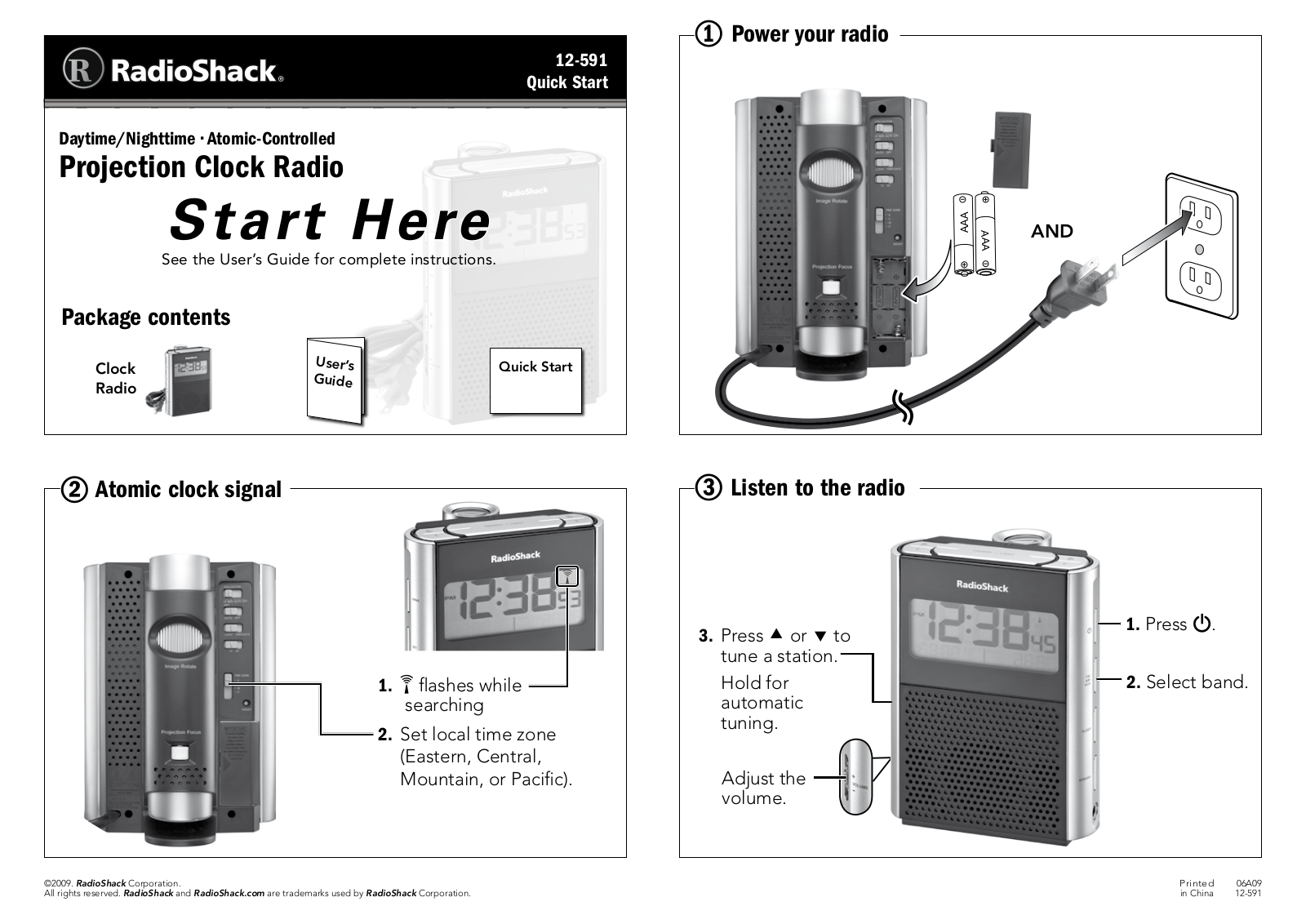 Radio Shack 12-591 User Manual