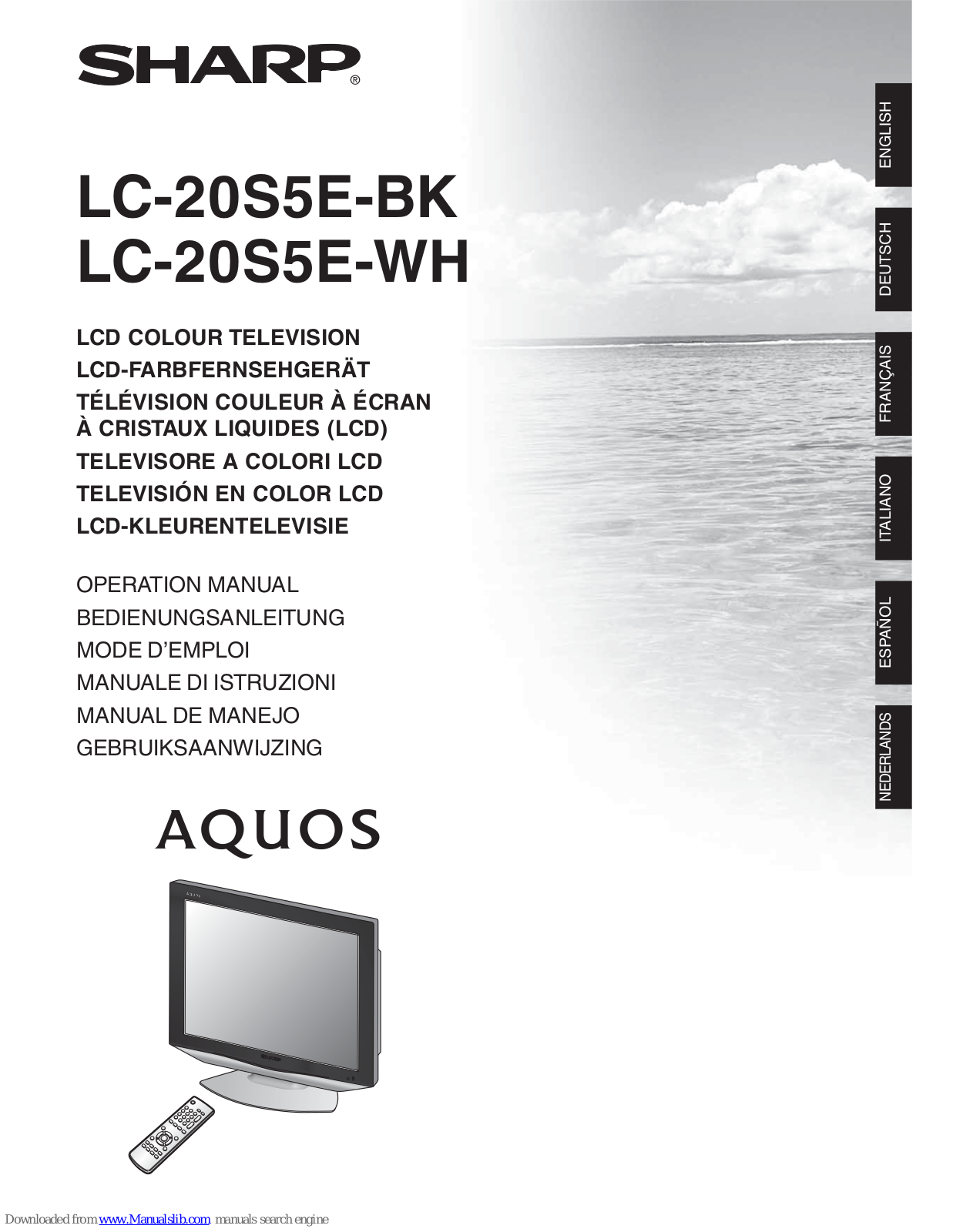 Sharp AQUOS LC-20S5E-BK, AQUOS LC-20S5E-WH Operation Manual