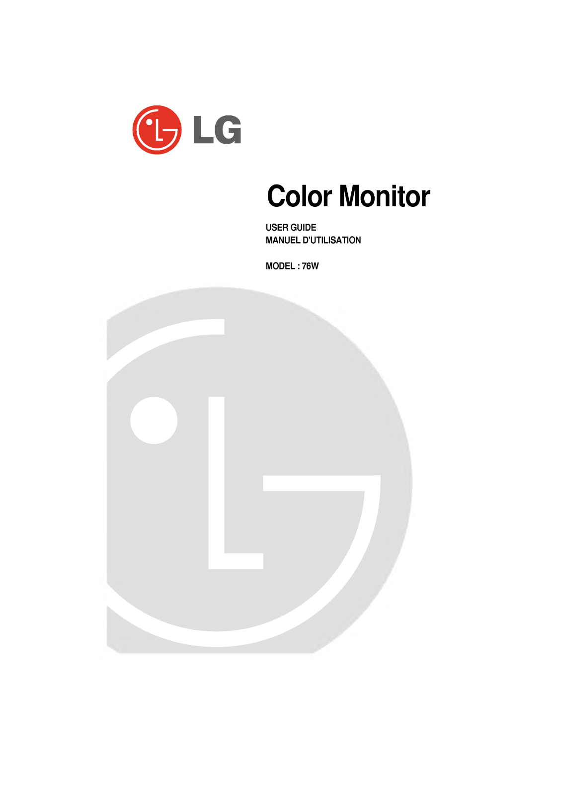 LG 76W User Manual