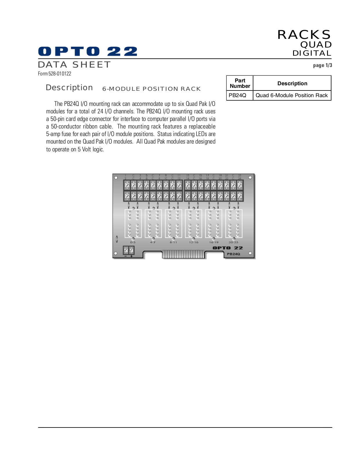 Opto 22 PB24Q Data Sheet - ManualMachine.com