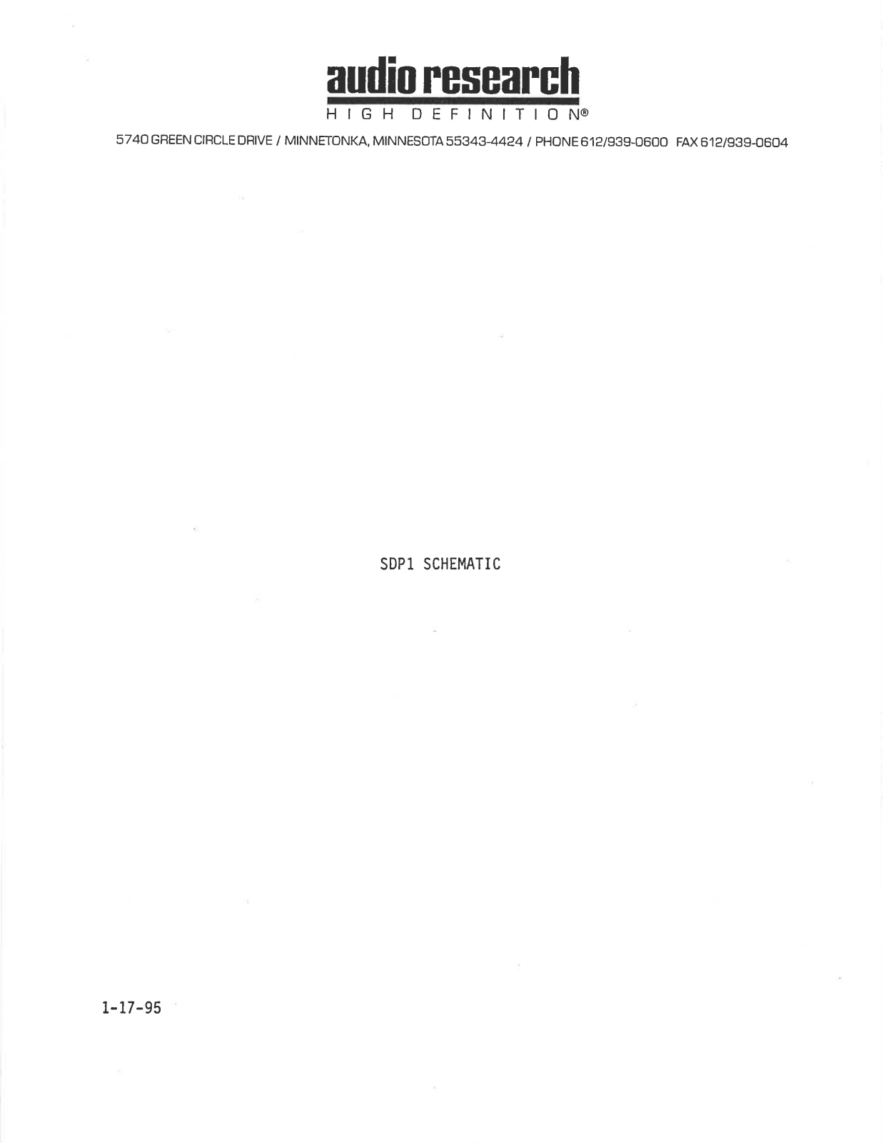 Audio Research SDP1-mp Schematic - ManualMachine.com