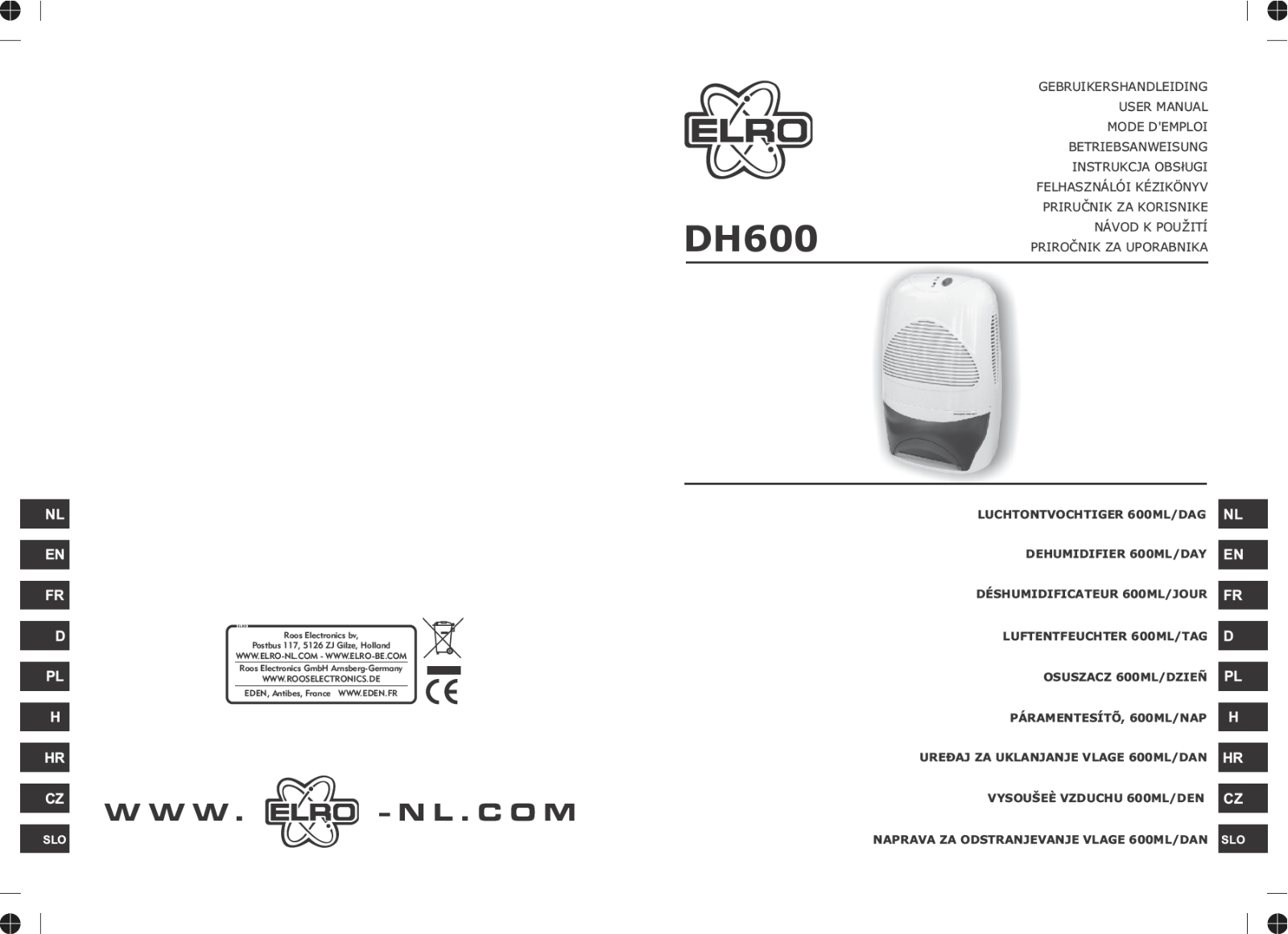 ELRO DH600 User manual