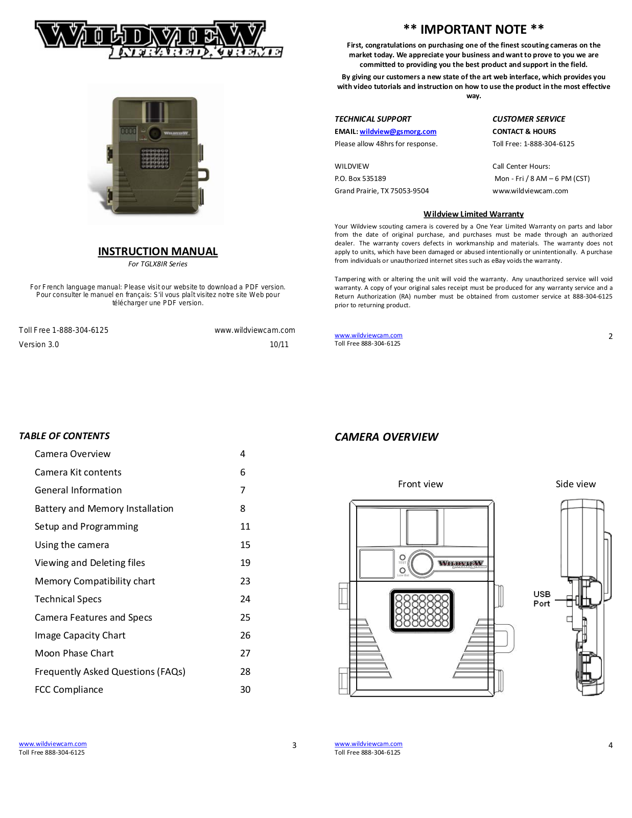 Wildview STC-TGL-X8IR User Manual