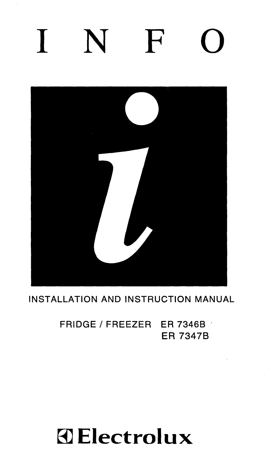 Electrolux ER7347B, ER7346B User Manual