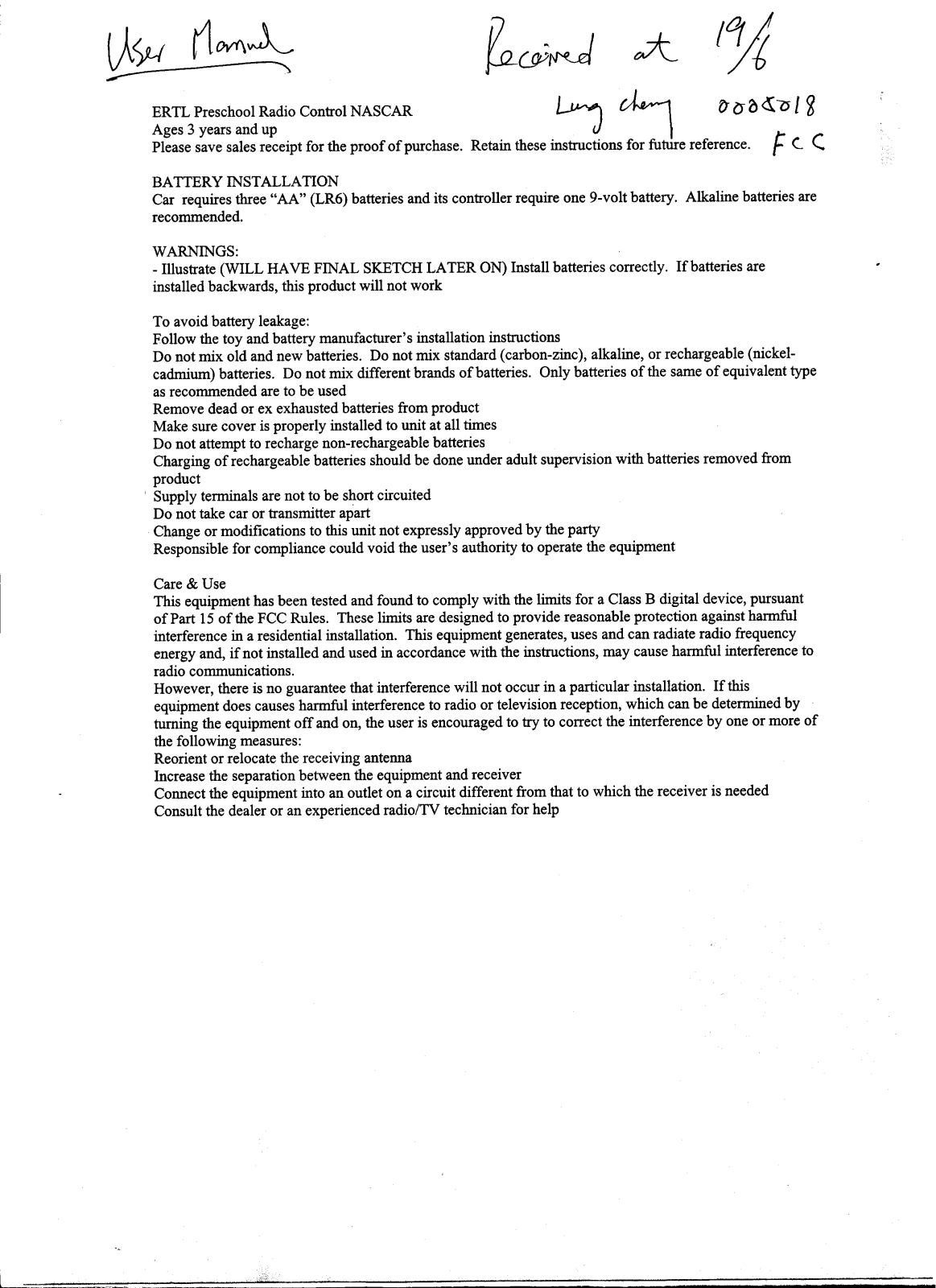 Tomy 34366TXB User Manual