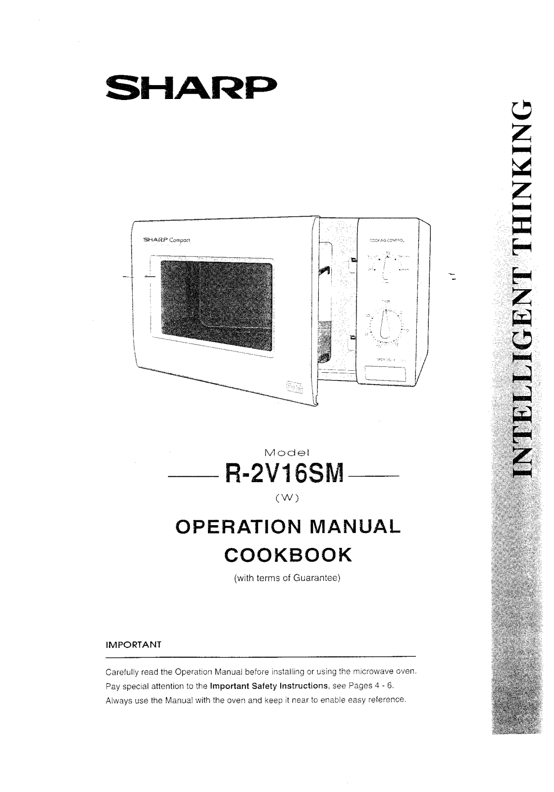 Sharp R2V16SM User Manual