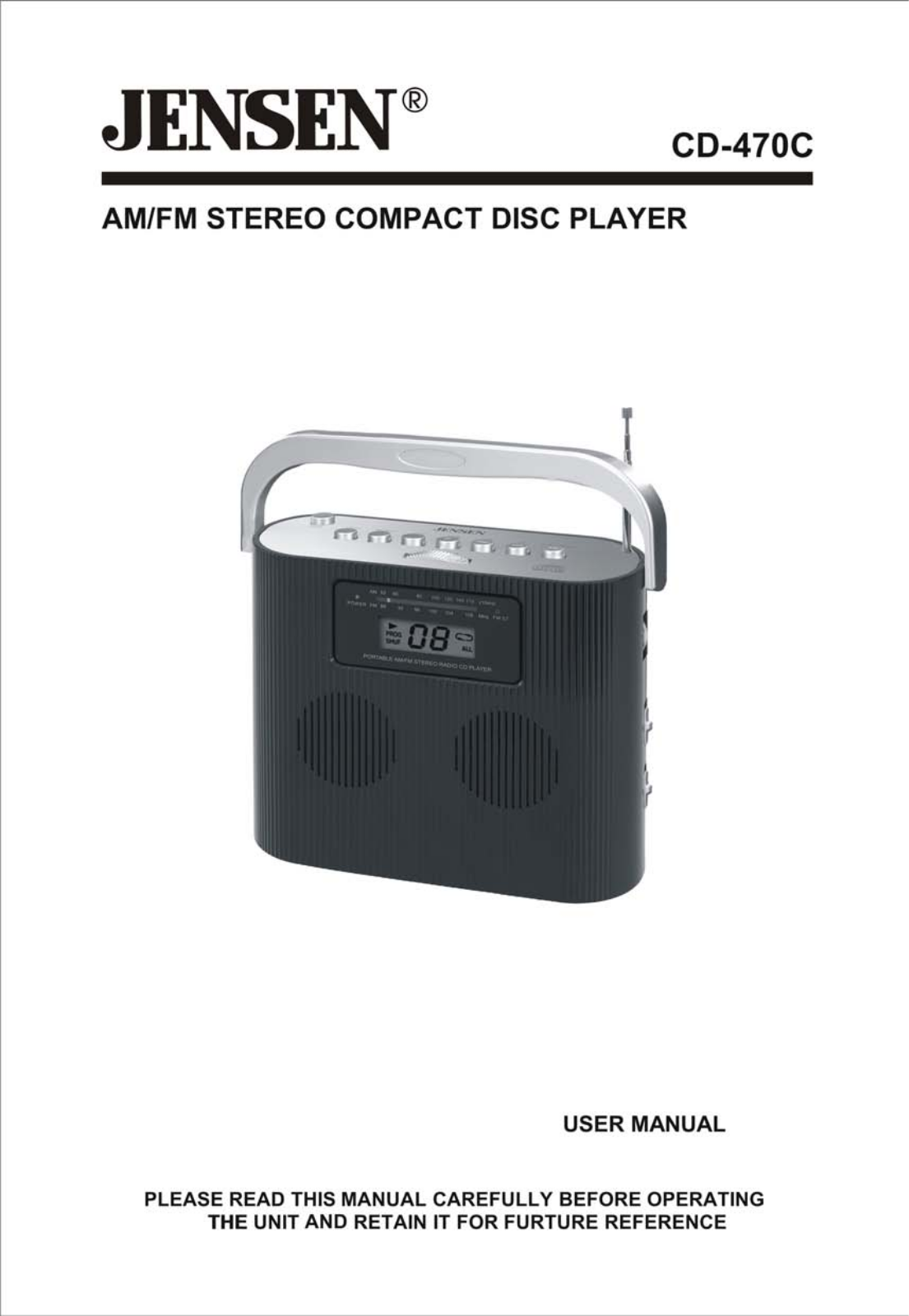 Jensen CD-470C User Manual