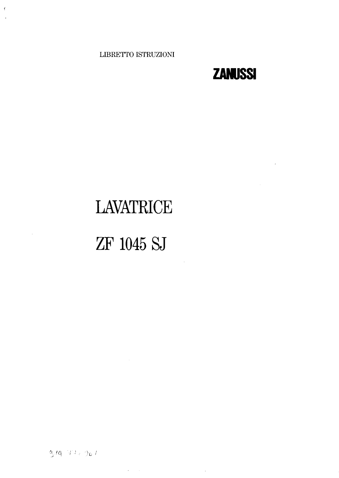 Zanussi ZF1045SJ User Manual