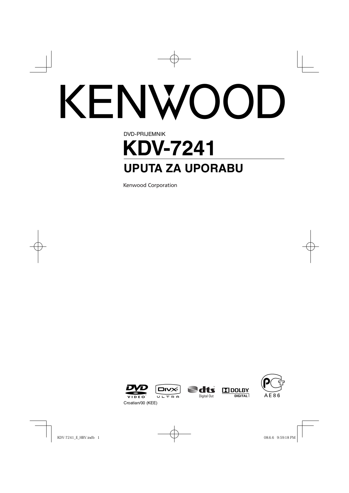 Kenwood KDV-7241 User Manual