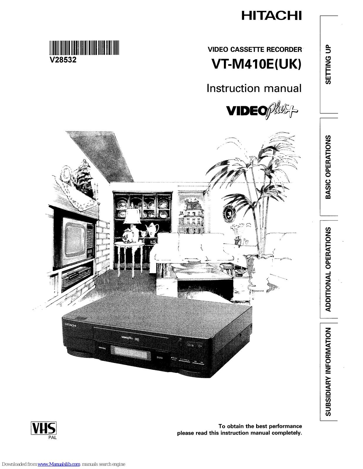 Hitachi VT-M410E Instruction Manual