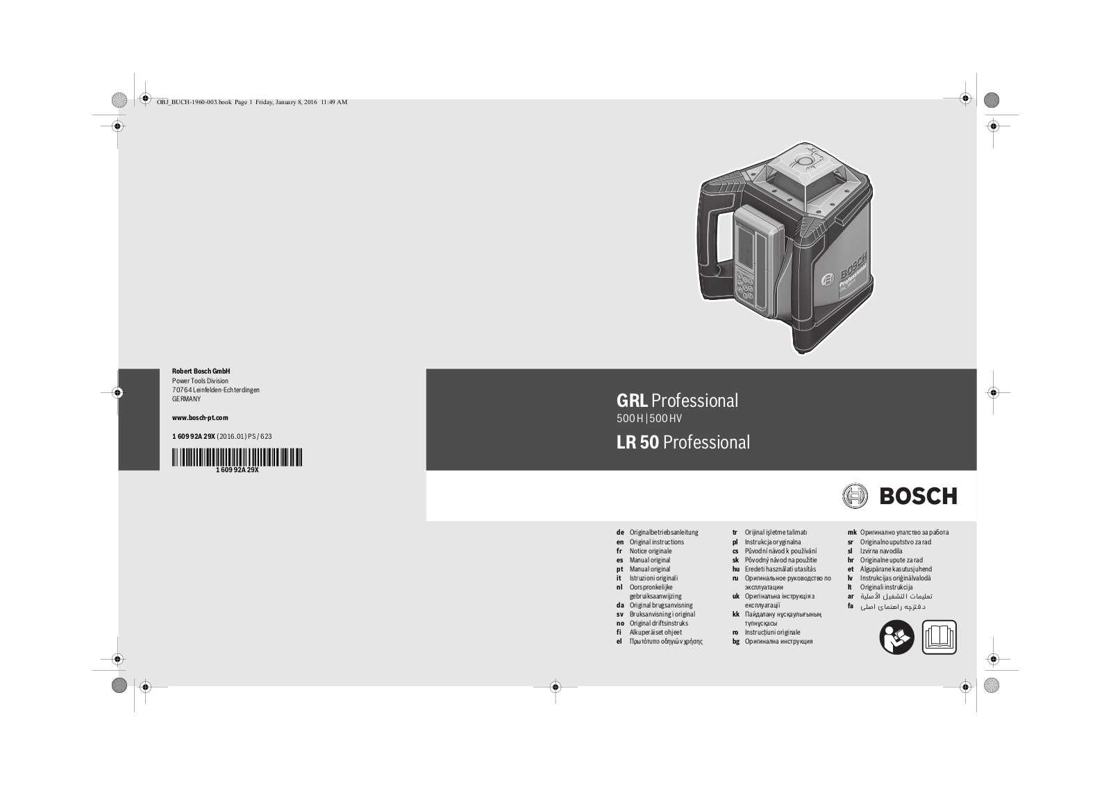 Bosch LR 50 operation manual