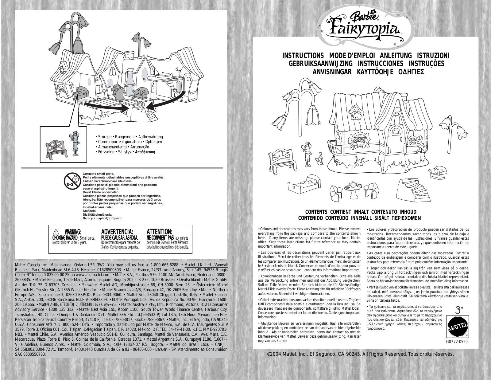 Fisher-Price G8772 Instruction Sheet