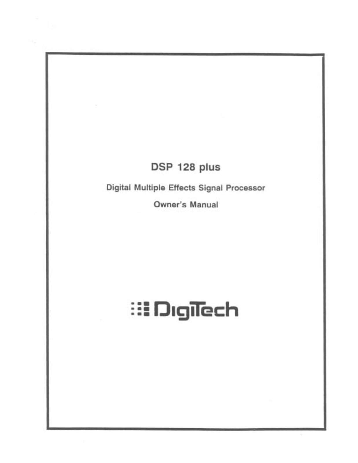 DigiTech DSP128 PLUS User Manual