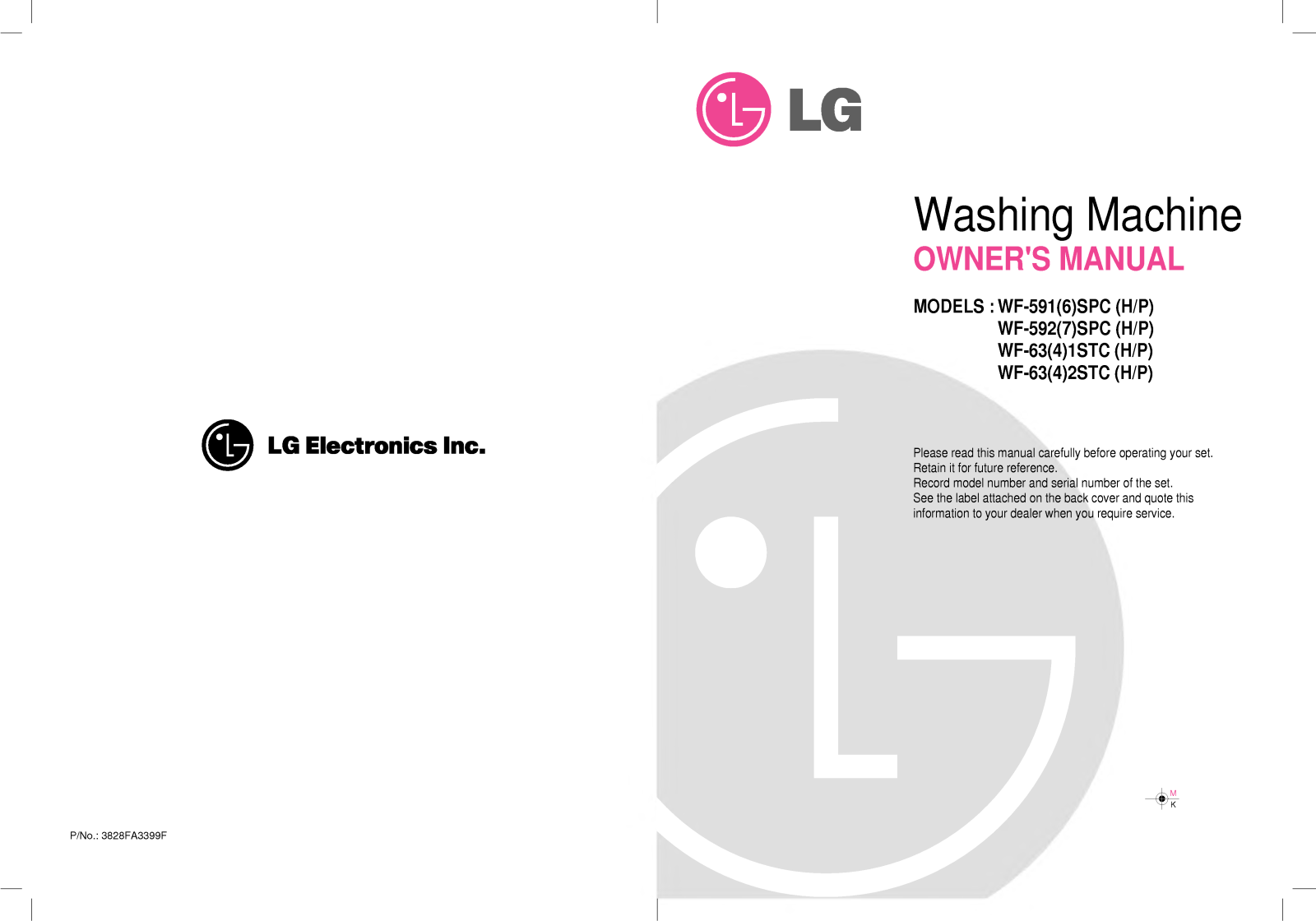 LG WF-597SPC User Manual