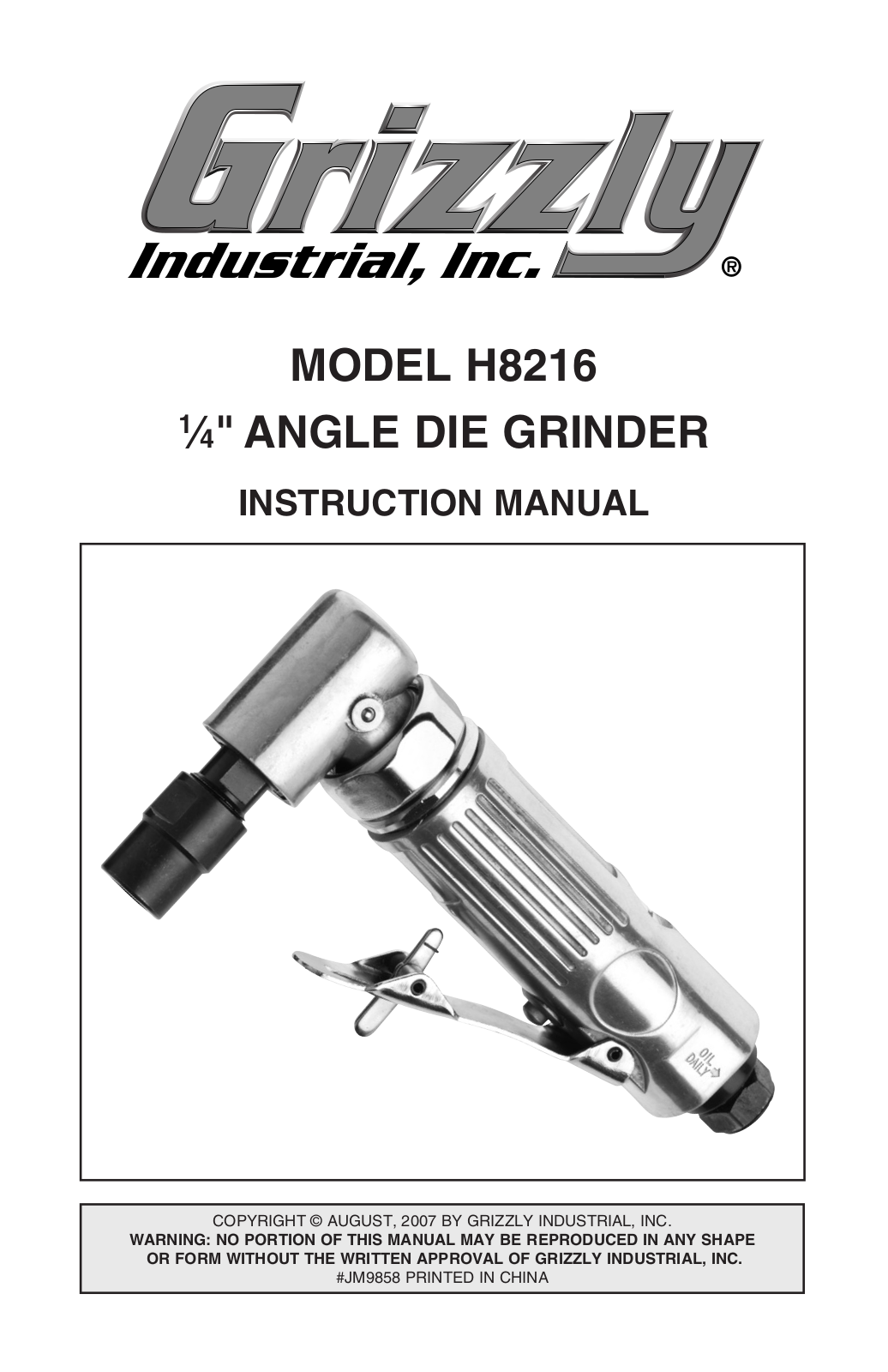 Grizzly H8216 User Manual