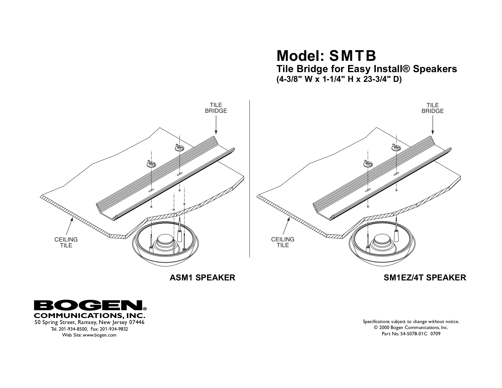 Bogen SMTB User Manual