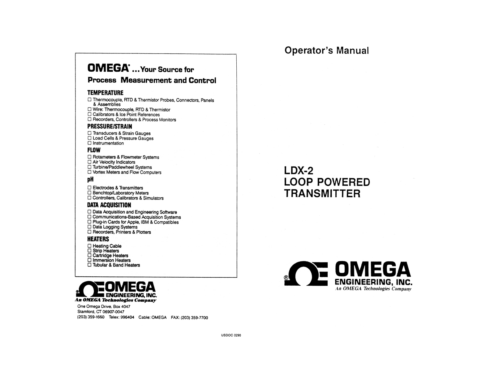 Omega LDX-2 User Manual