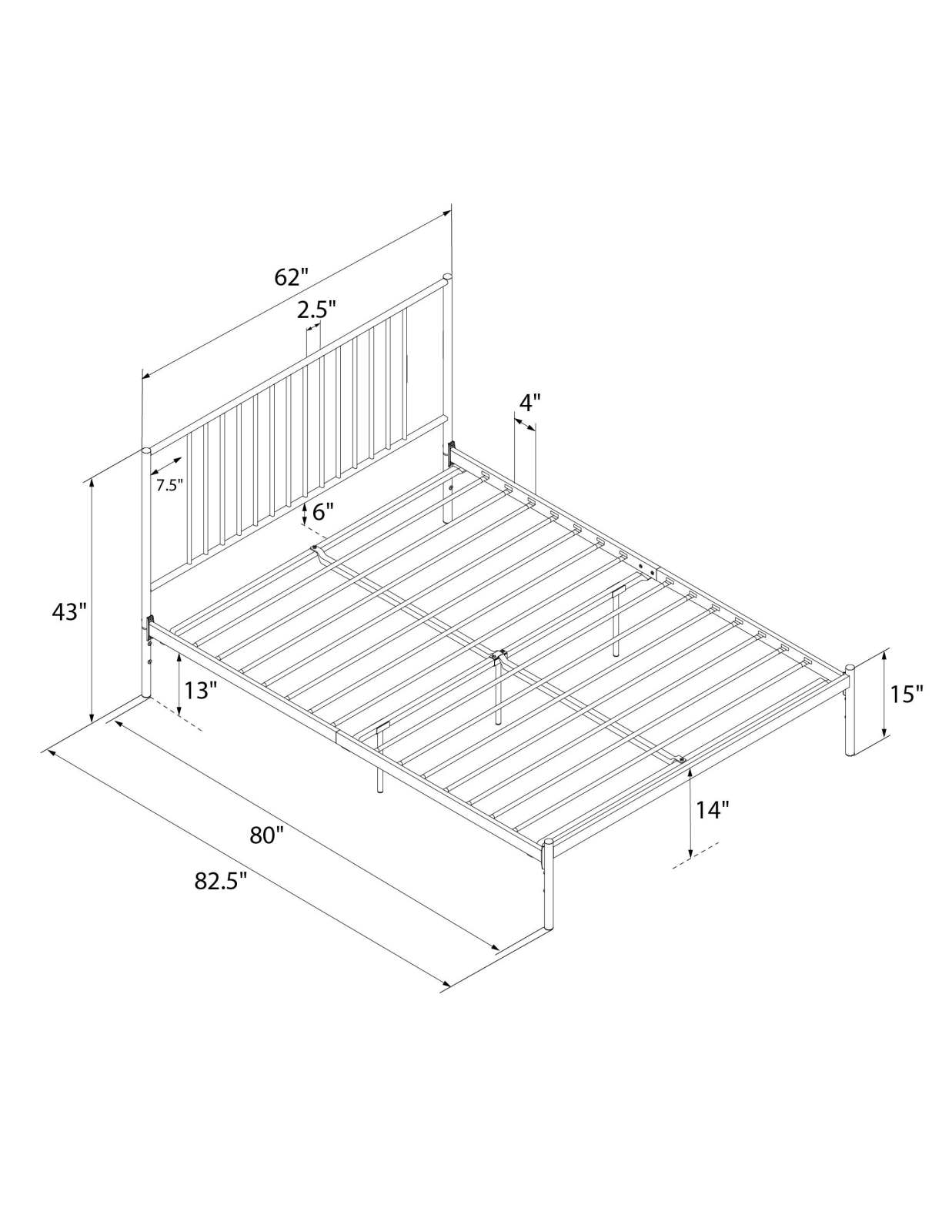 Zipcode Design W006115681 Dimensions (Queen) - ManualMachine.com