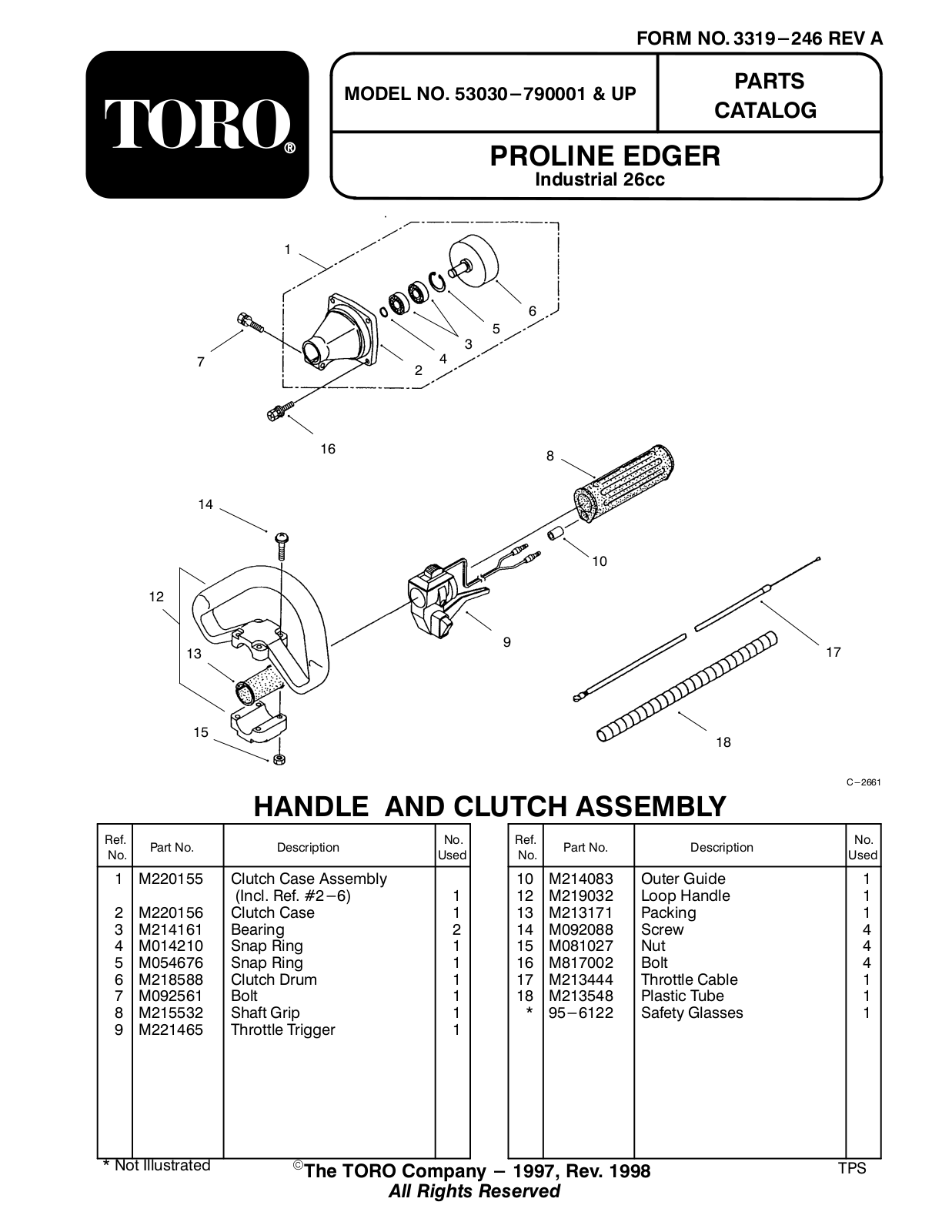 Toro 53030 Parts Catalogue