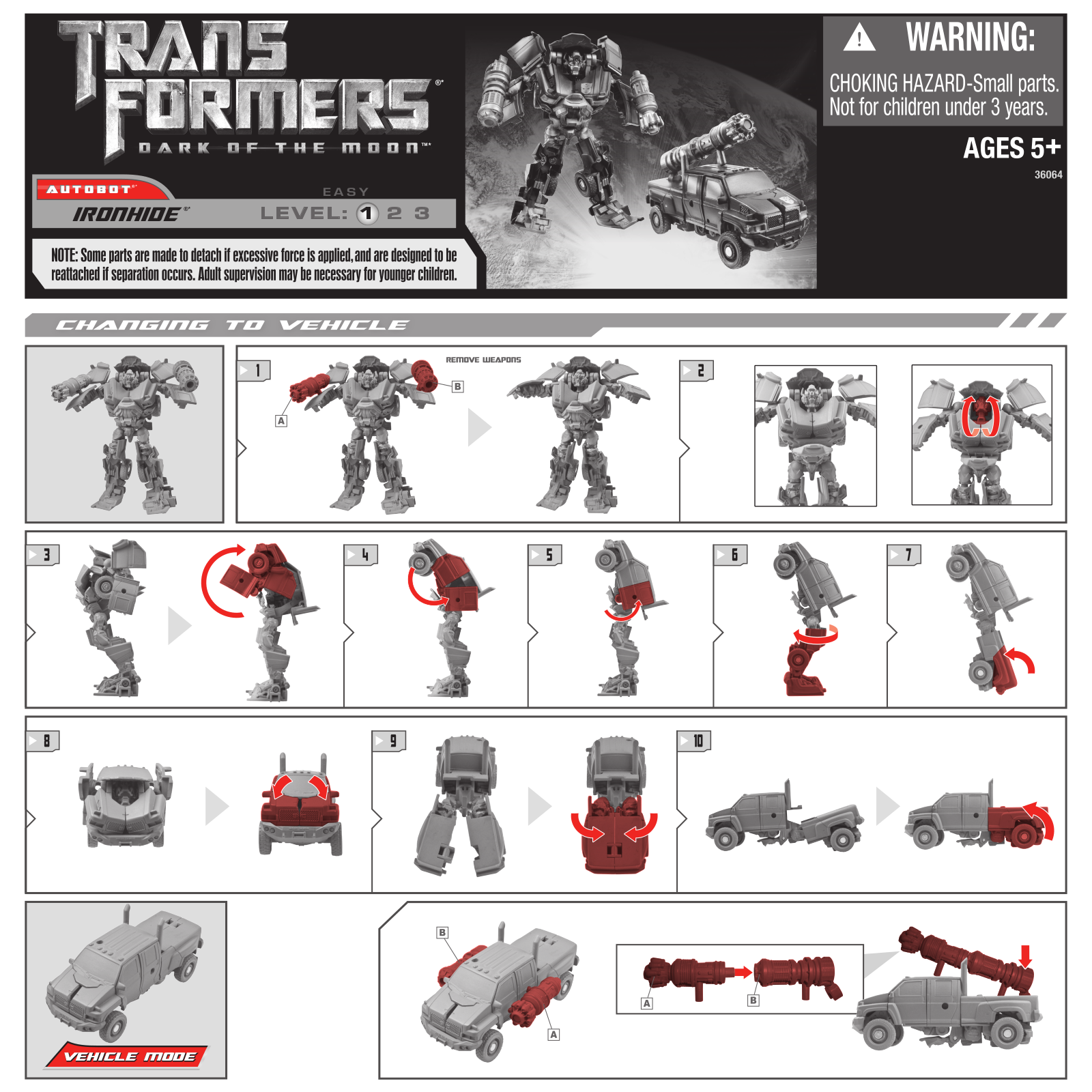 HASBRO Transformers Cybertronics 4pk Crankcase, Transformers Cybertronic 4pk Ironhide User Manual