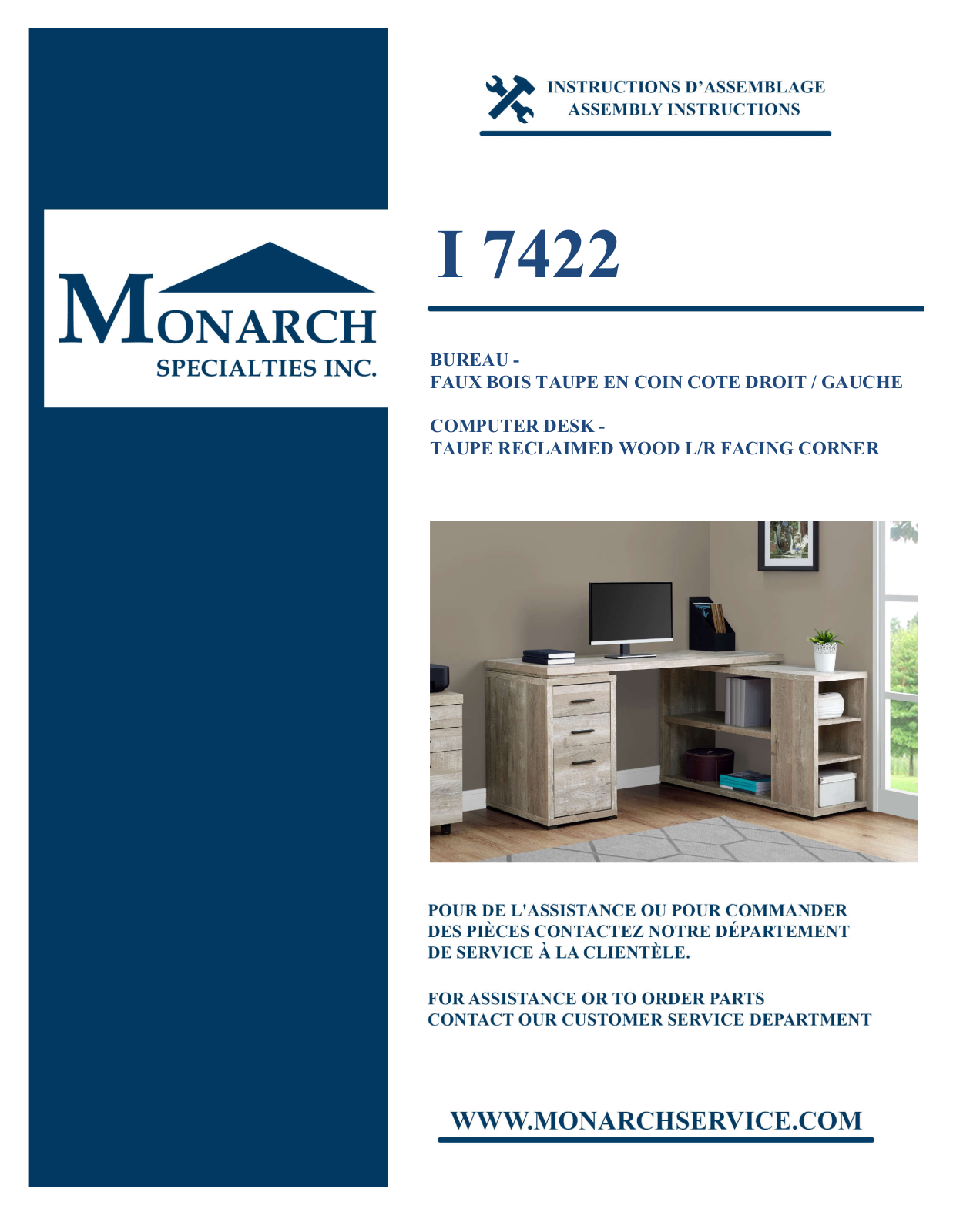 Monarch I7422 Assembly Guide