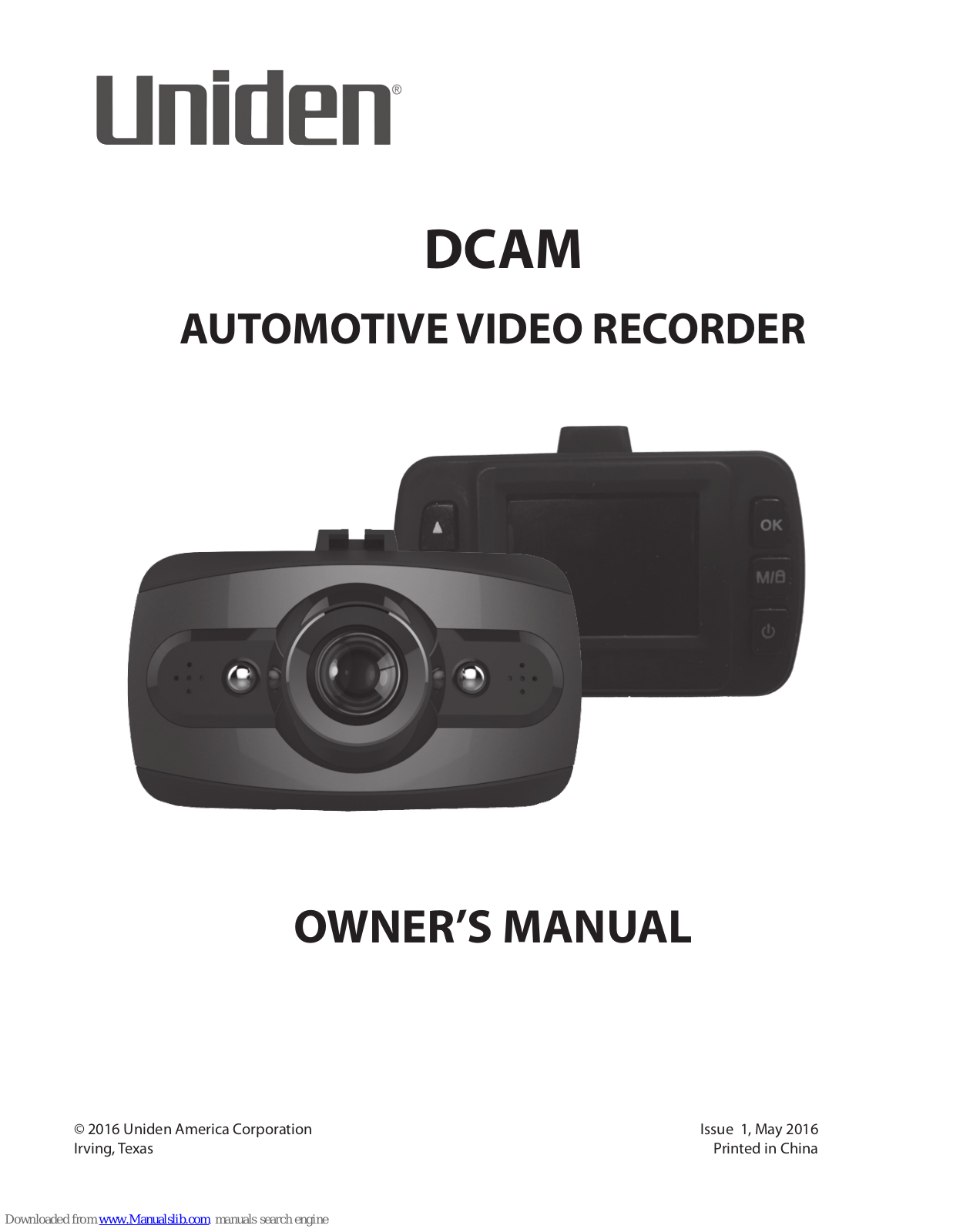 Uniden DCAM Owner's Manual