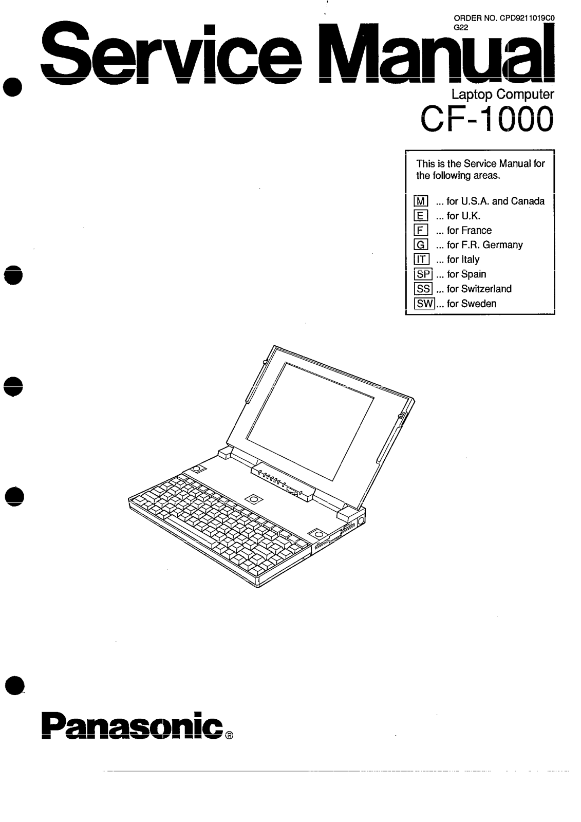 Panasonic CF-1000 Service Manual