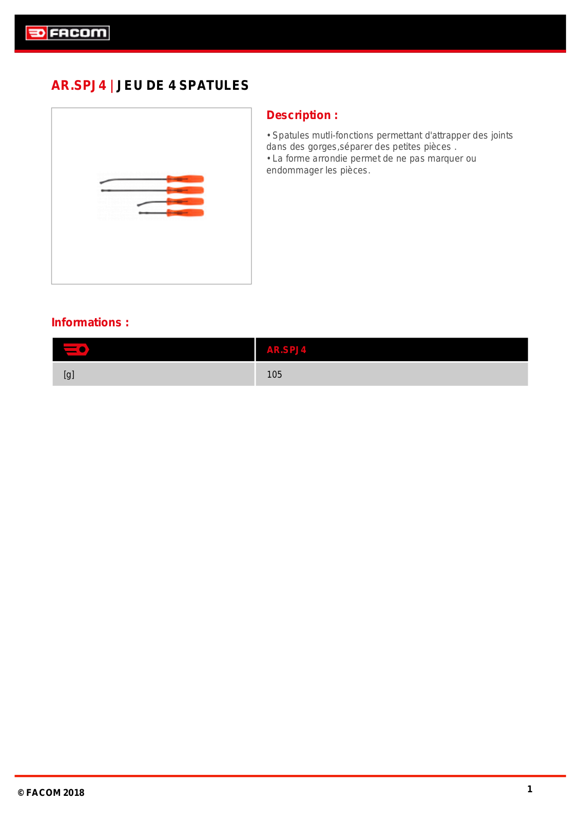 Facom AR.SPJ4PB Specification - ManualMachine.com