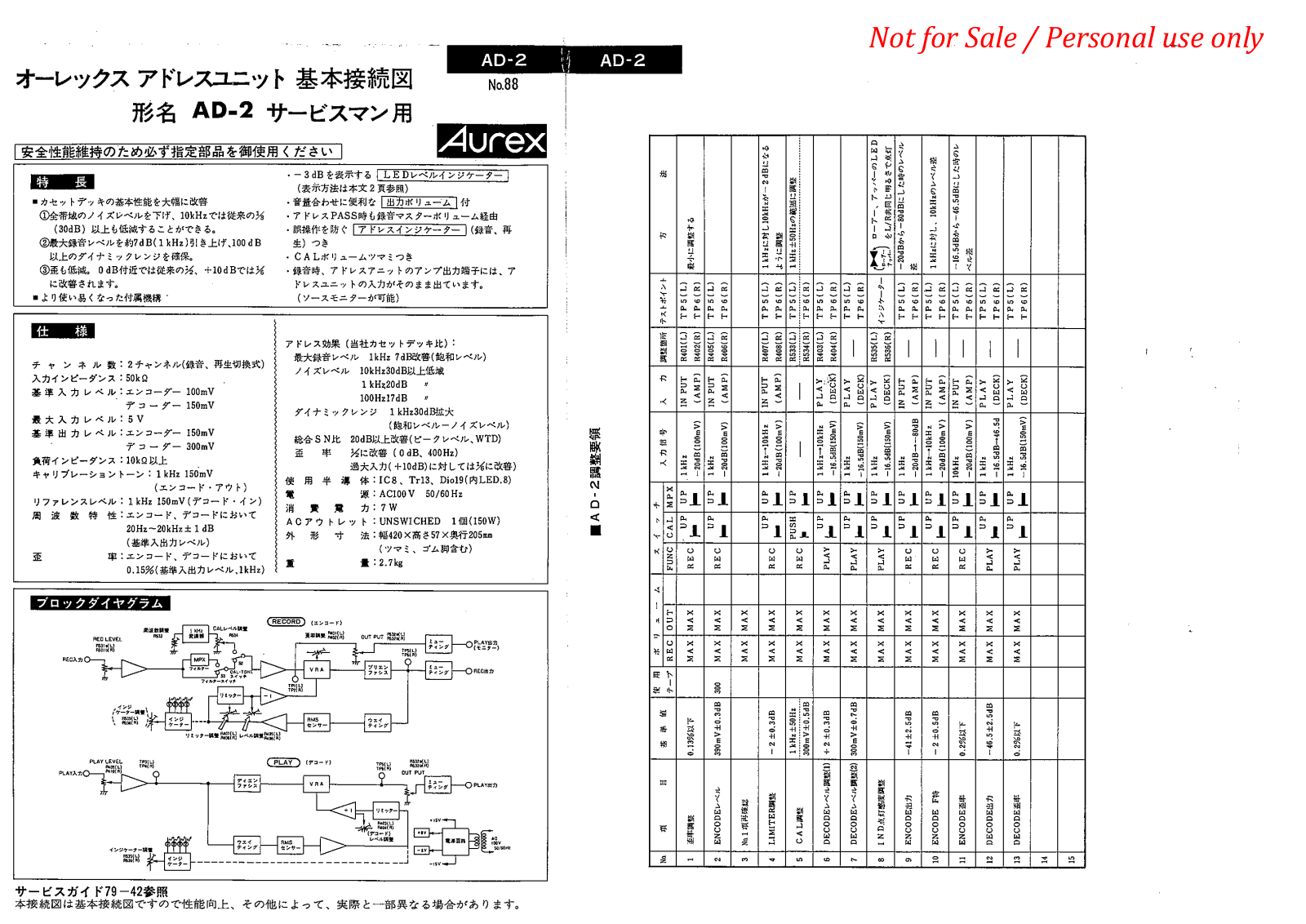 Other A Aurex-AD2, AD2 Schematic - ManualMachine.com