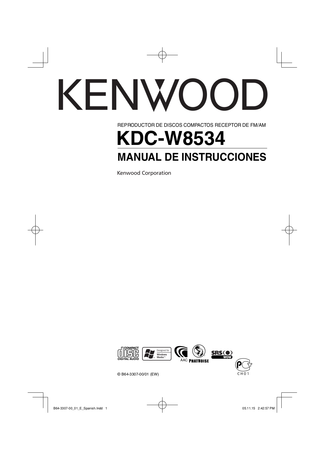 Kenwood KDC-W8534 User Manual