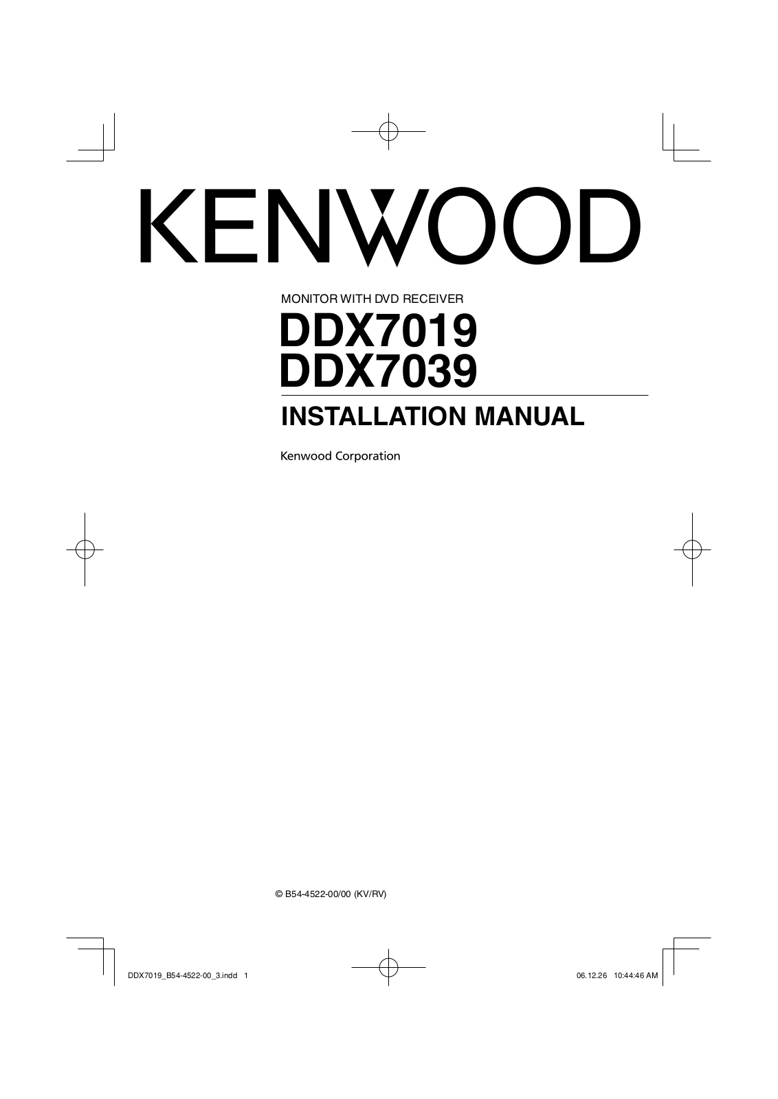 Kenwood DDX7019, DDX7039 User Manual