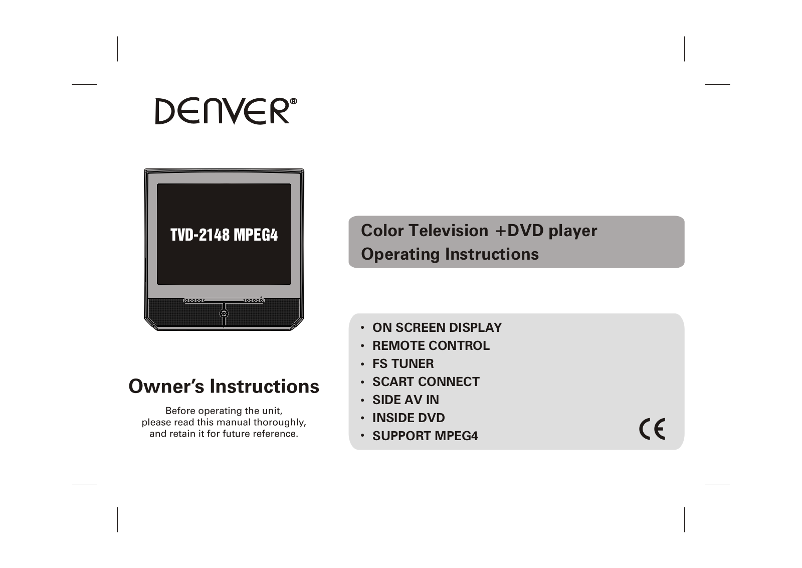 Denver TVD-2148 User Manual