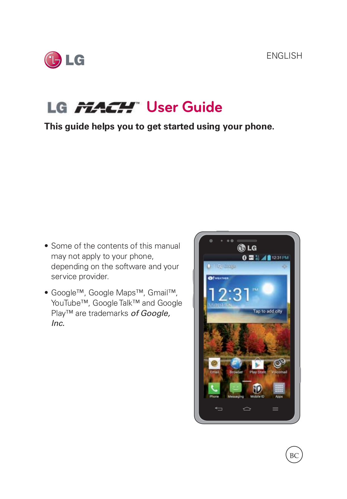 LG mach User Manual