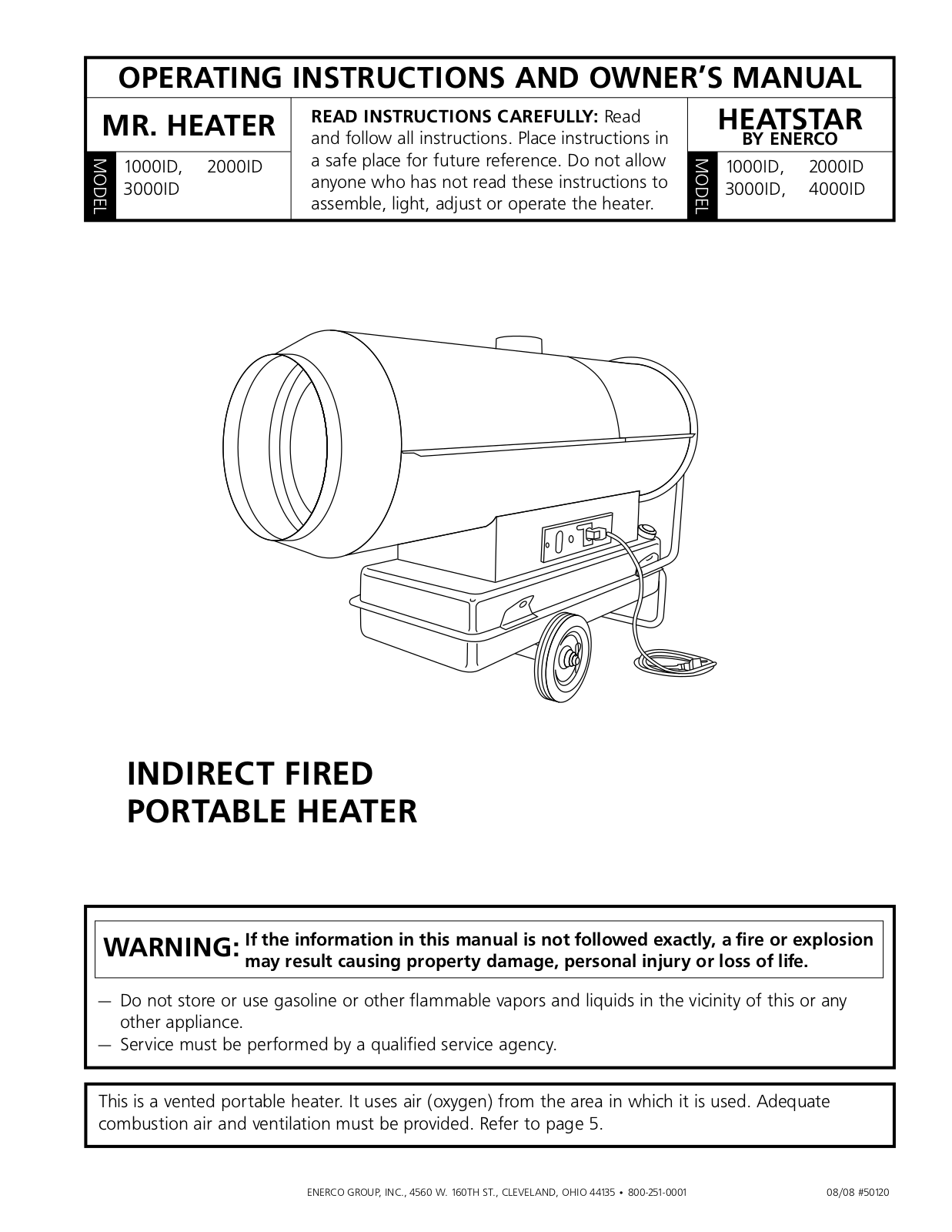 Enerco 4000ID, 1000ID, 2000ID, 3000ID User Manual