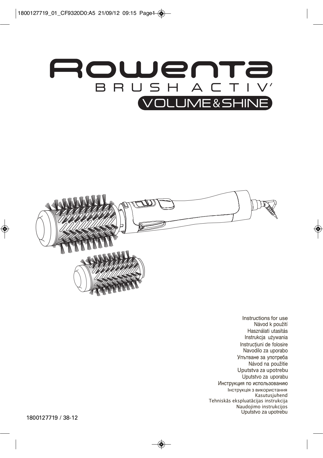 ROWENTA CF9320 User Manual