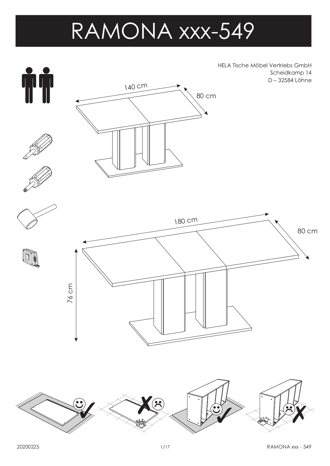 HELA Ramona Assembly instructions - ManualMachine.com