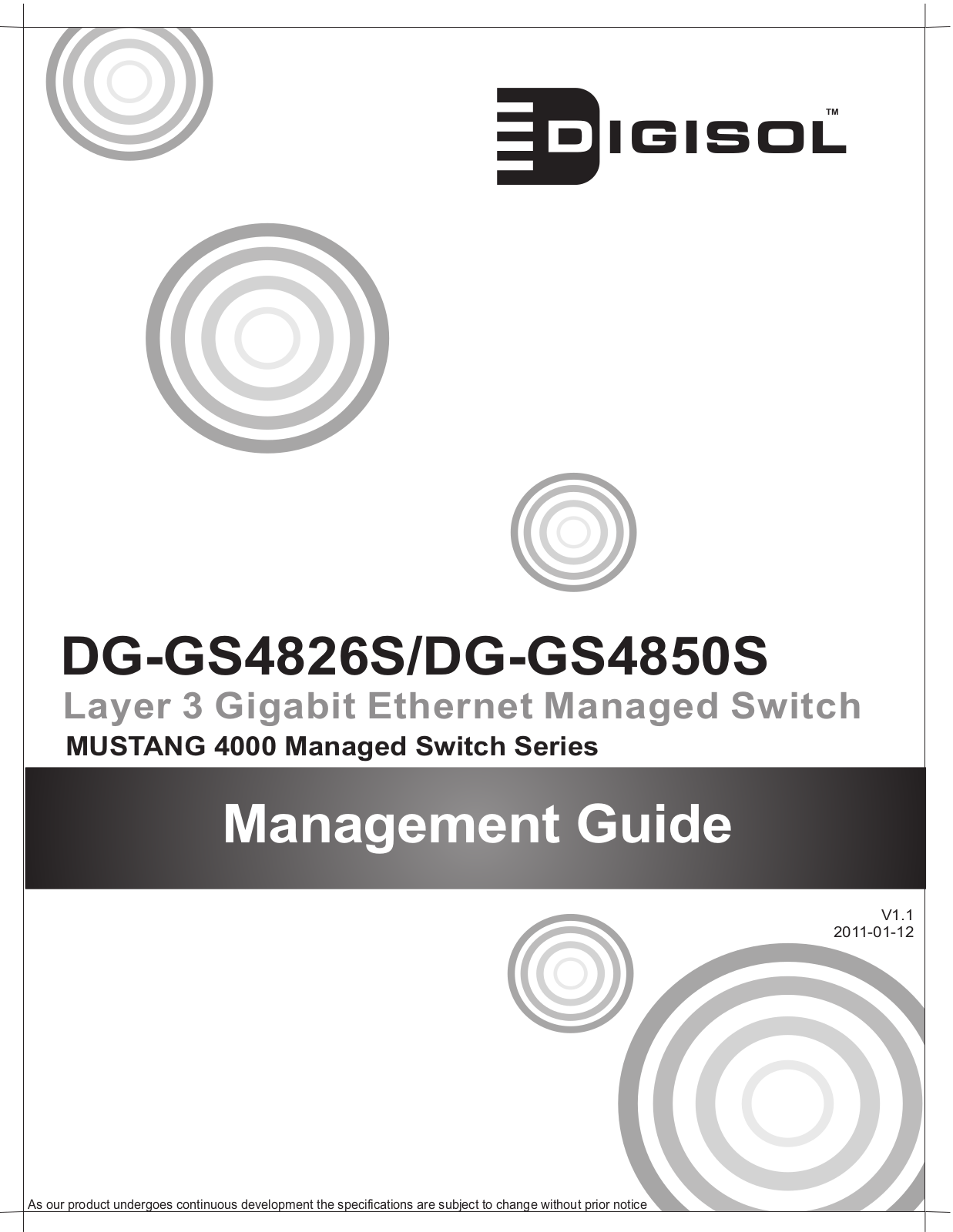 Digisol DG-GS4826S, DG-GS4850S Management Manual