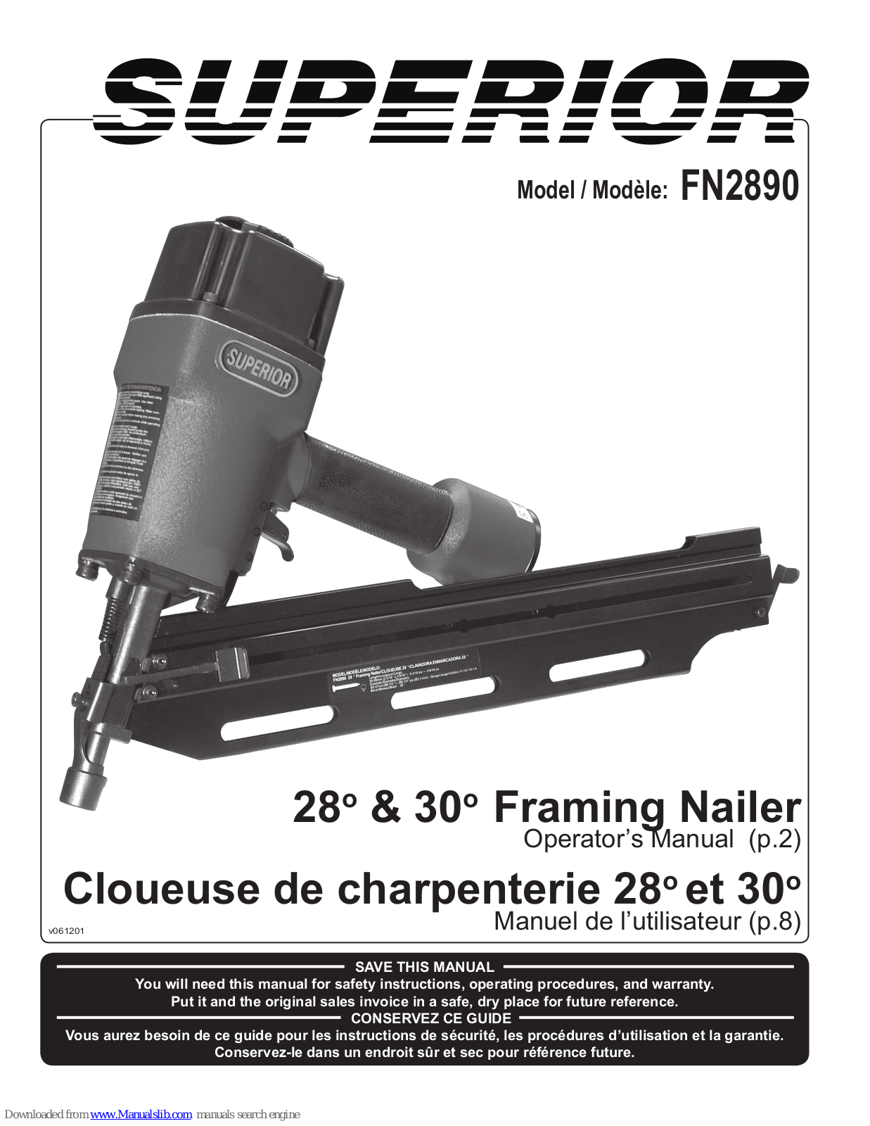 Superior FN2890 Operator's Manual