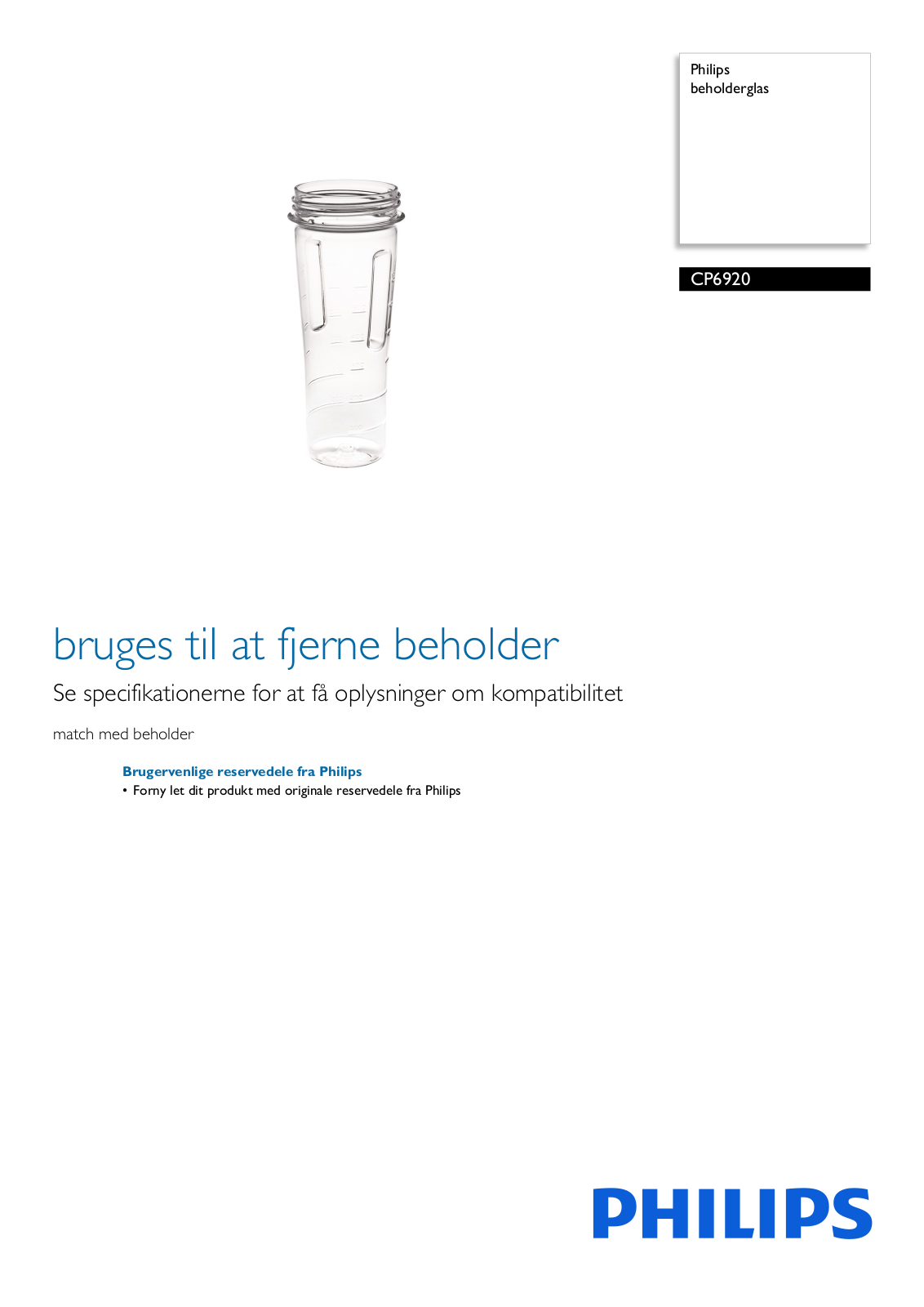 Philips CP6920/01 Leaflet - ManualMachine.com