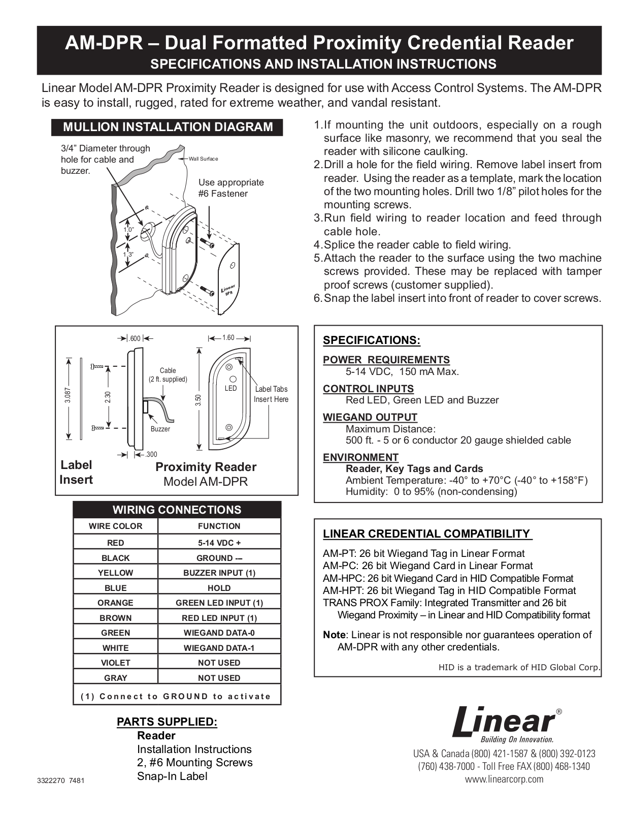 Linear AM-DPR User Manual