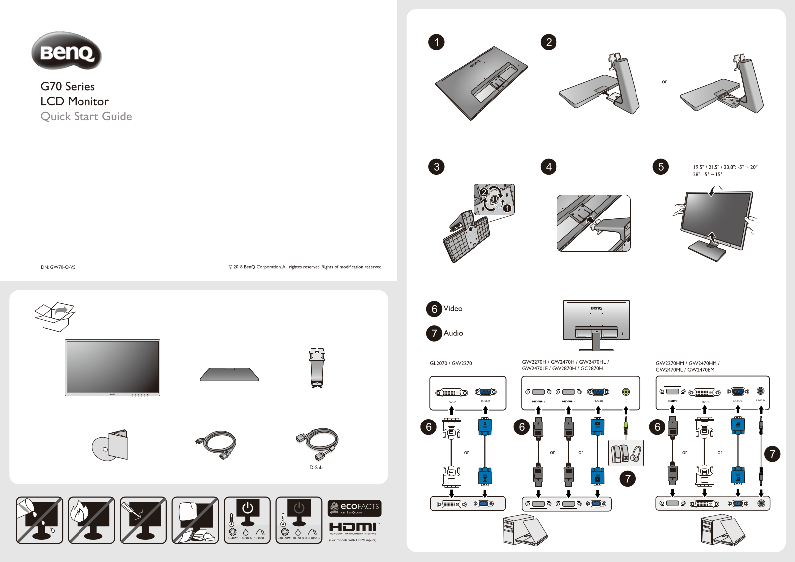 Benq GW2870H, GW2470ML, GW2470HM, GW2470LE, GW2470EM User Manual