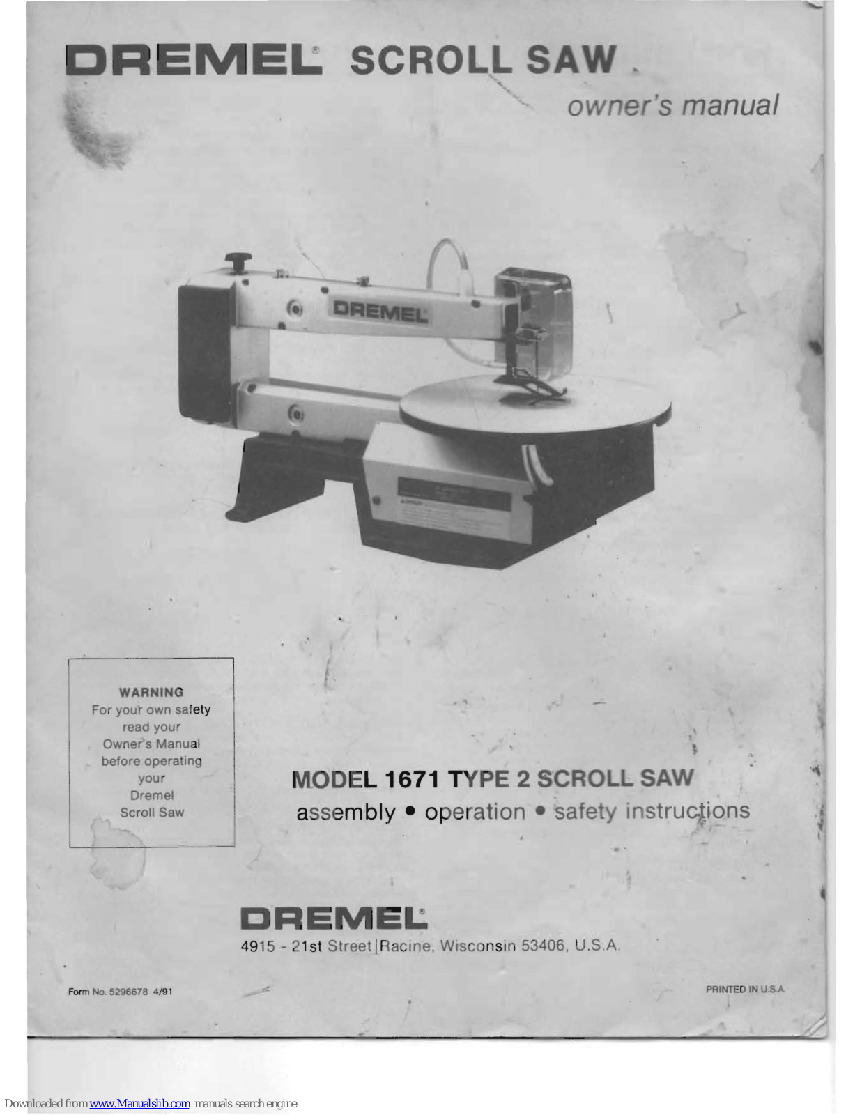 Dremmel 1671 User Manual - ManualMachine.com