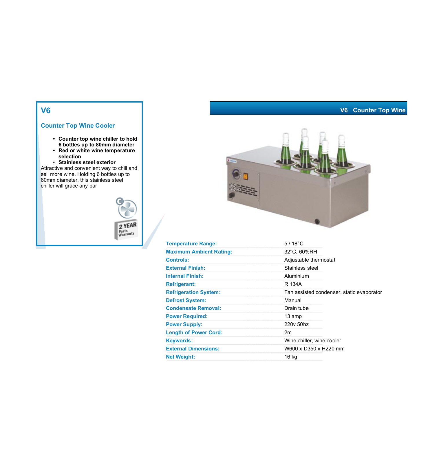 Valera V6 DATASHEET