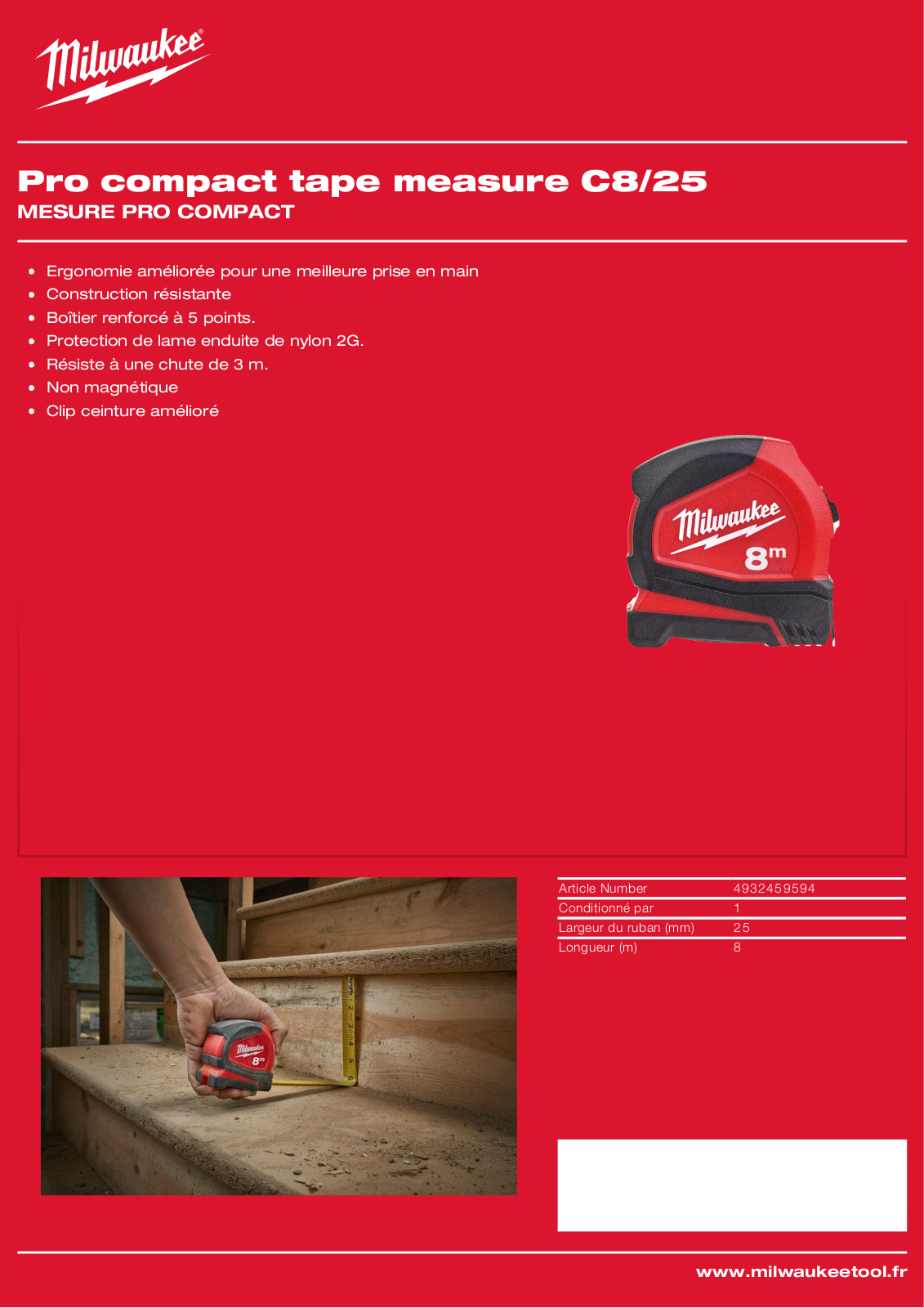 Milwaukee 4932459594, C8/25 Specification - ManualMachine.com