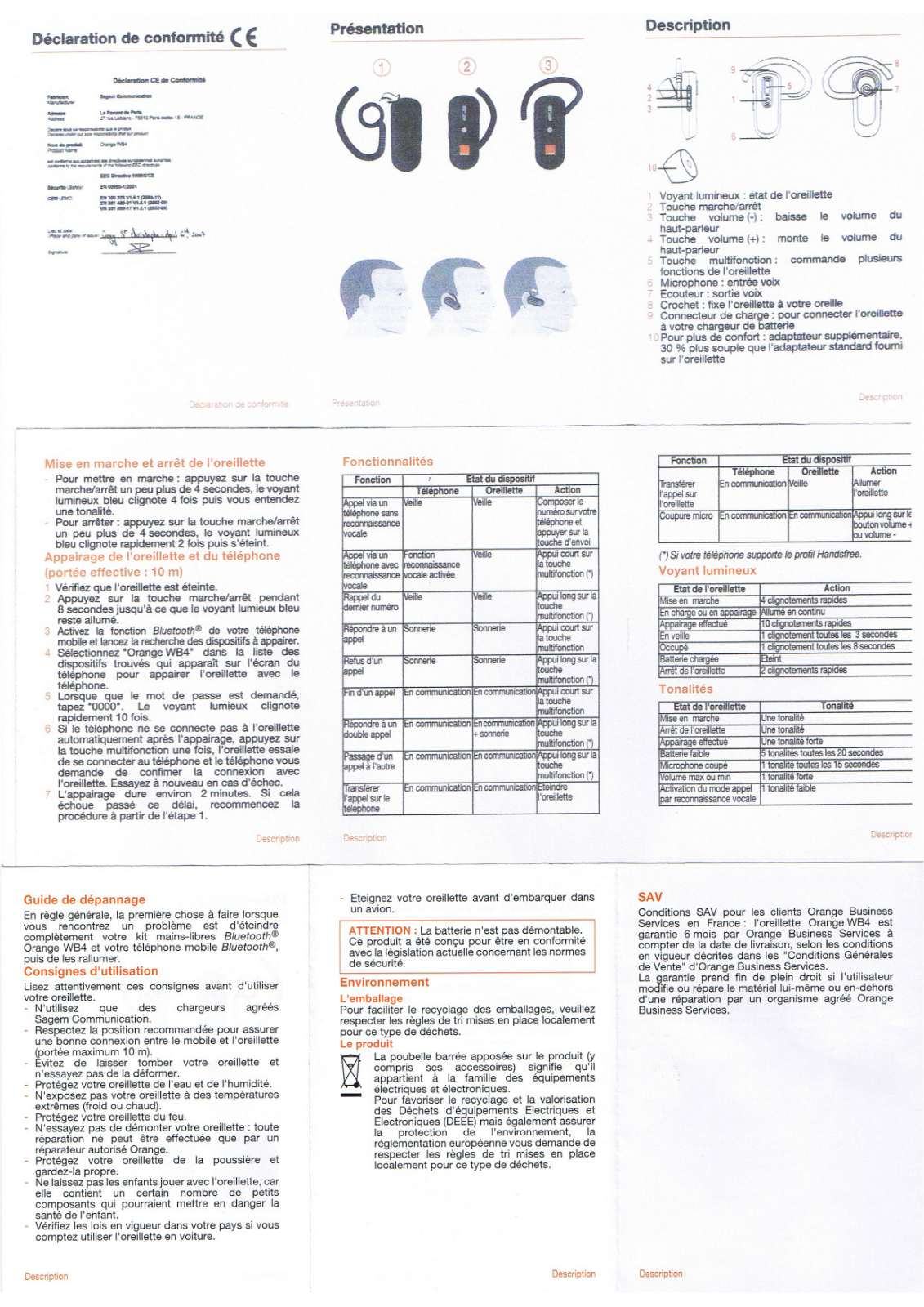 ORANGE WB4 User Manual