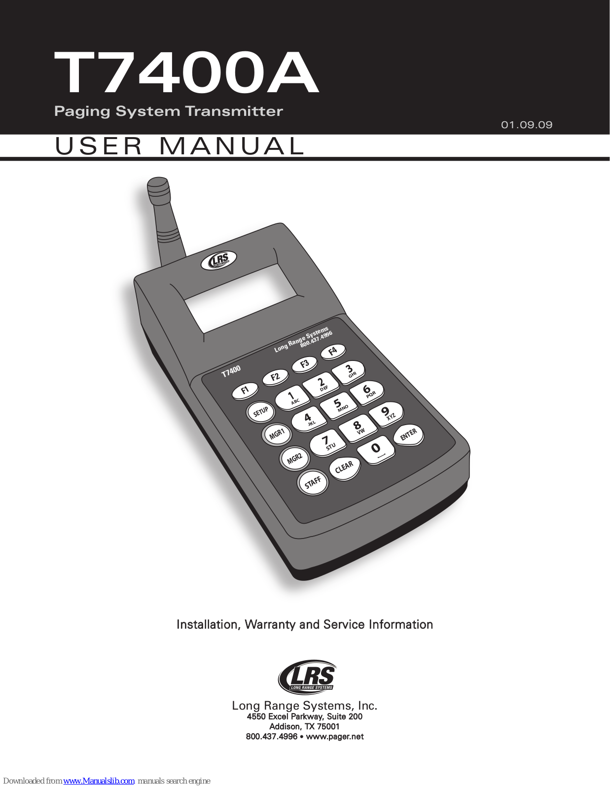 Long Range Systems T7400A User Manual - ManualMachine.com
