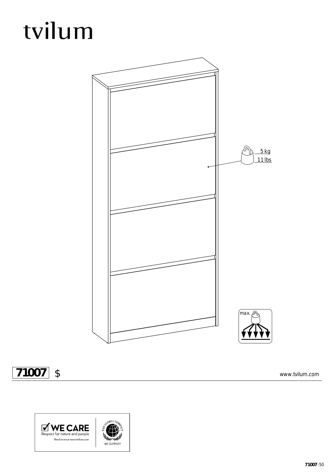 Tvilum 71007 User Manual